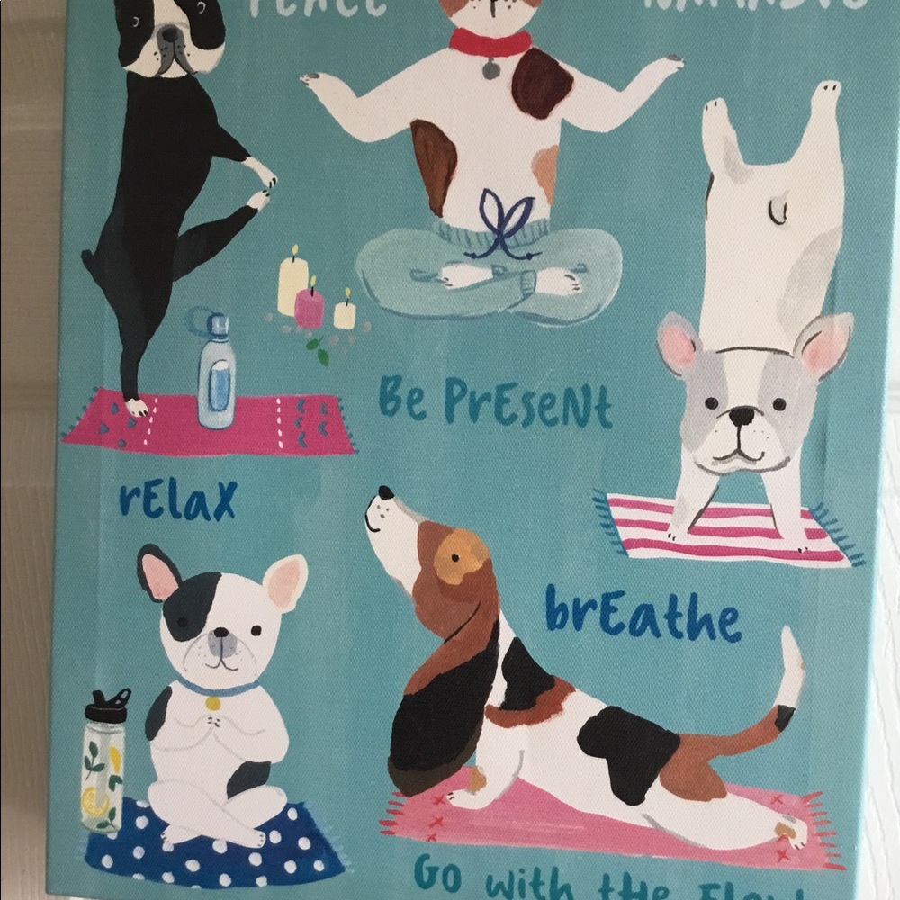 Dog Yoga pose Foster framed